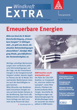 Windkraft Extra Nr. 2: Erneuerbare Energien, August 2005