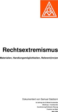 Reader Rechtsextremismus