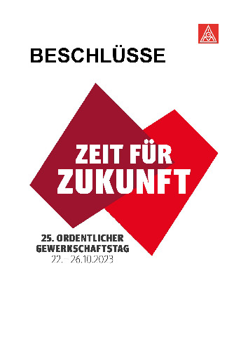 Beschlussbuch zum 25. Ordentlicher Gewerkschaftstag