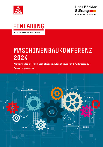 Maschinenbaukonferenz 2024 - Klimaneutrale Transformation im Maschinen- und Anlagenbau - Zukunft gestalten