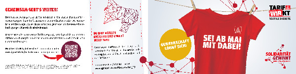 Flyer zur Angleichung der Tarifverträge Ost an West