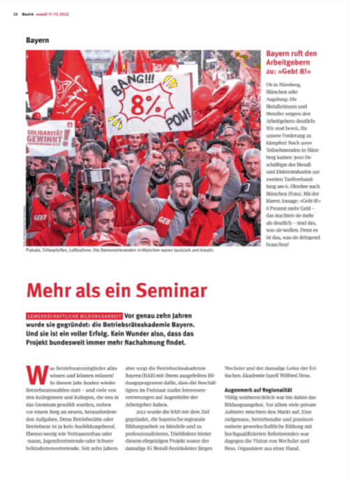 metall - Regionalseiten Bayern November/Dezember 2022