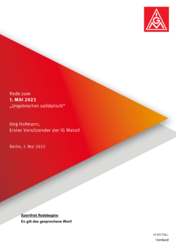 Rede 1. Mai - Jörg Hofmann, Erster Vorsitzender der IG Metall