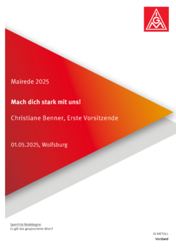 Christiane Benner Rede 1. Mai Wolfsburg
