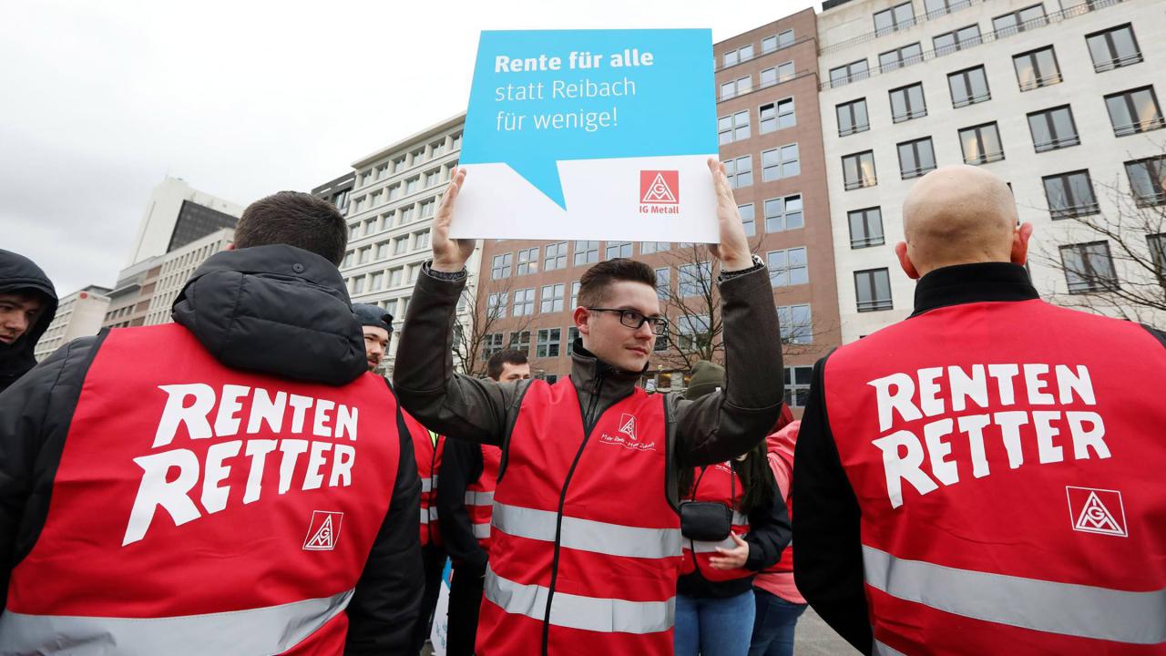 Demo zur Rentenpolitik