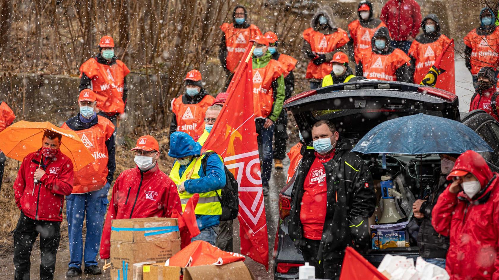 Warnstreik Leichtmetallgießerei Handtmann Erzgebirge 