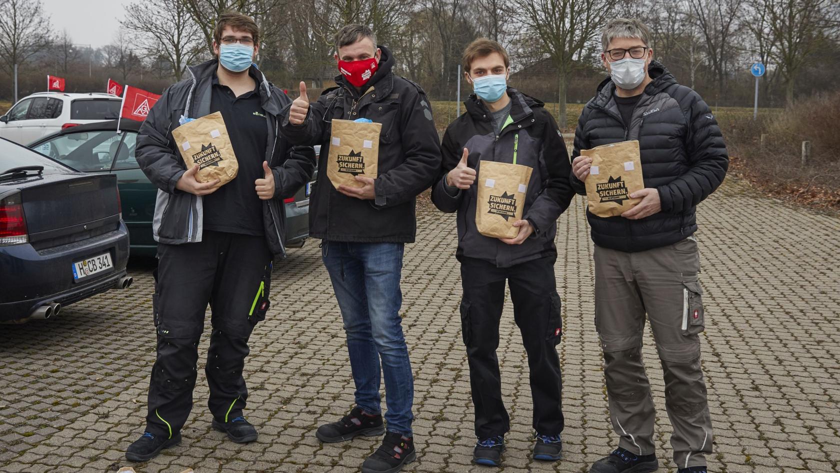 Verhandlungsbegleitende Aktion Autokonvoi Laatzen