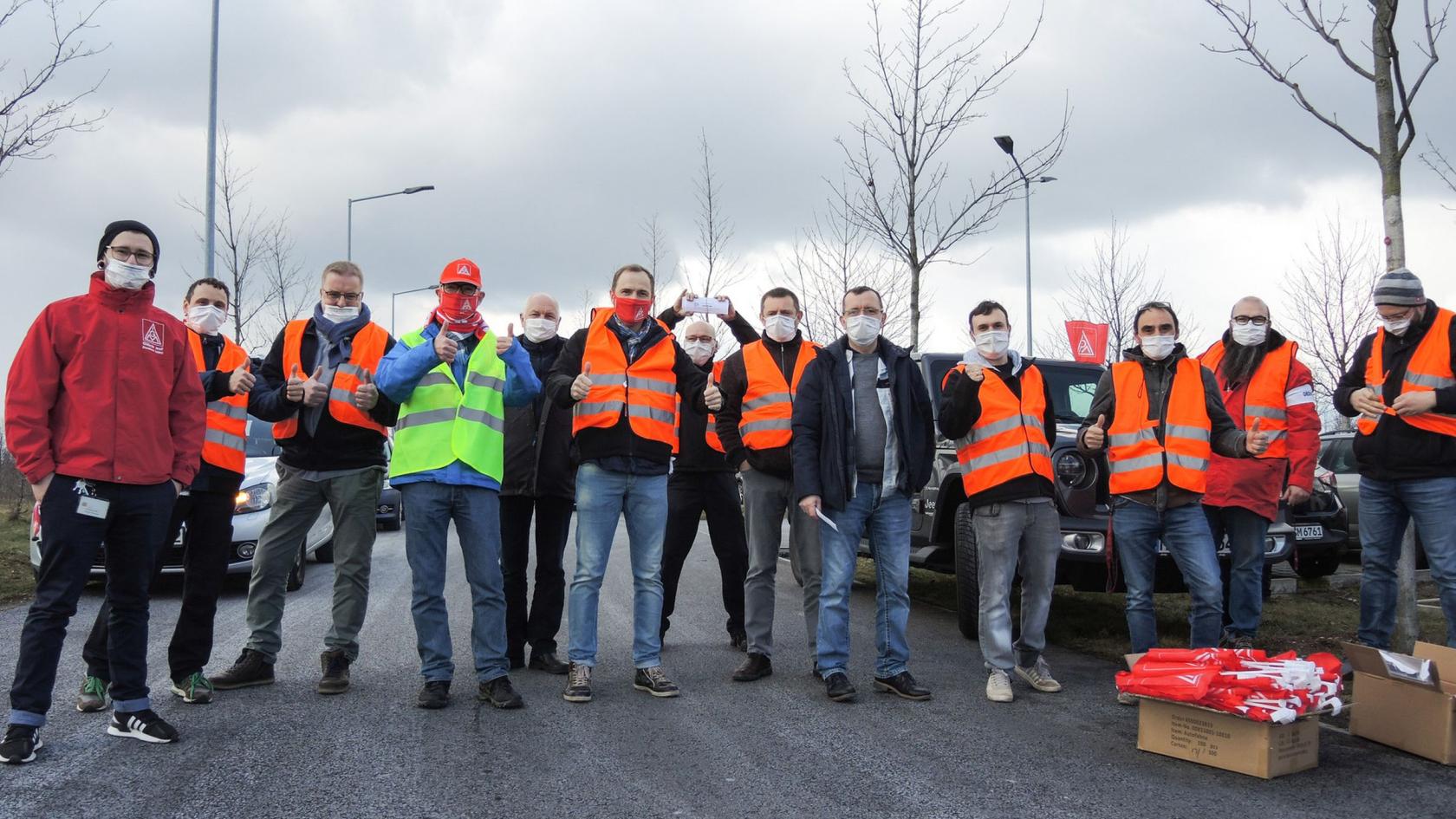 Warnstreik Porsche Leipzig