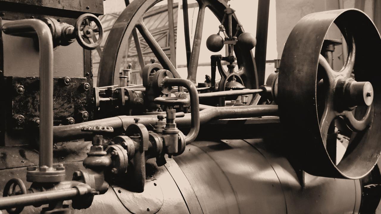 Historische Dampfmaschine