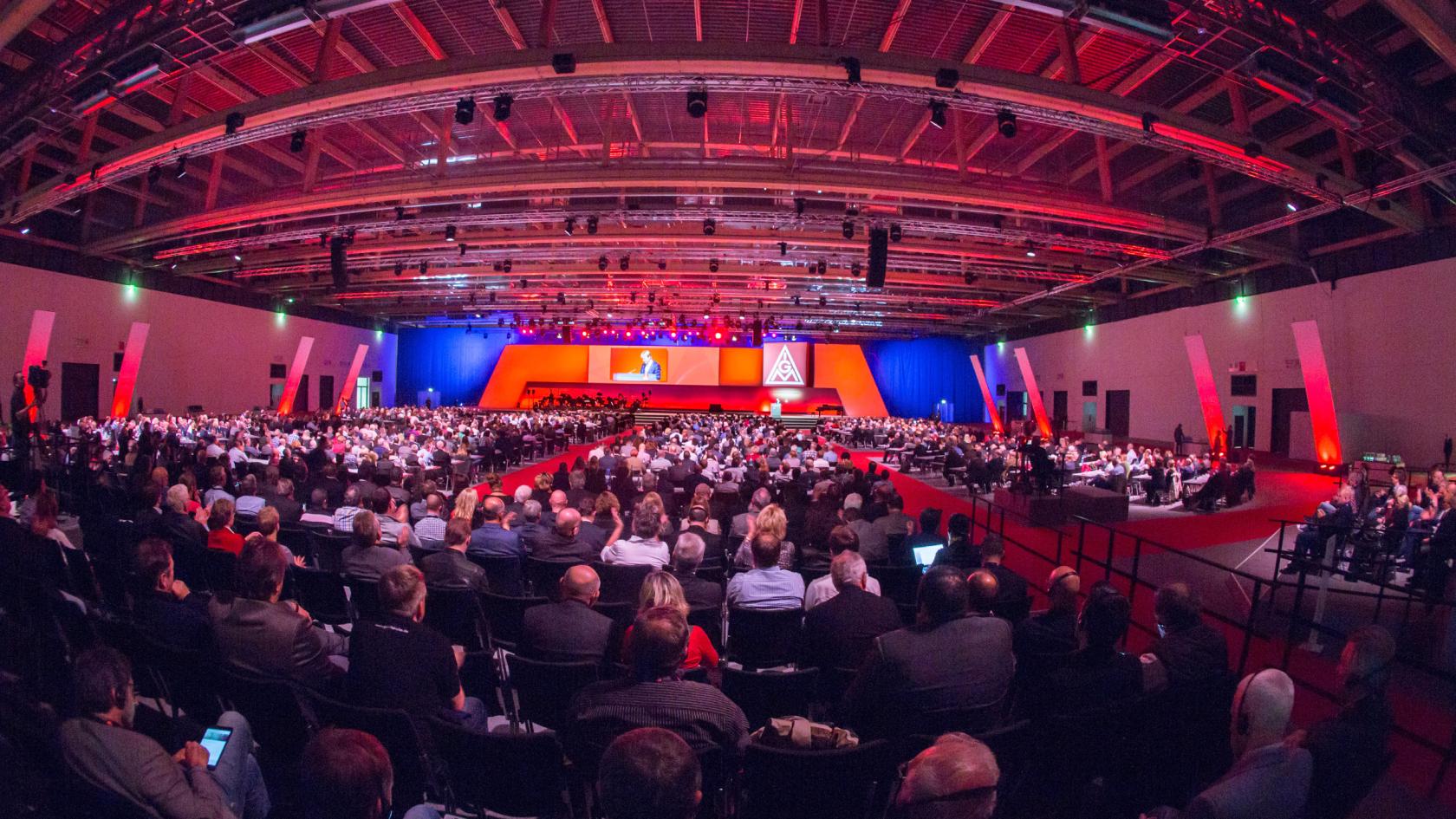 Eröffnung des 23. Ordentlichen Gewerkschaftstages der IG Metall am 18. Oktober 2015 in Frankfurt.