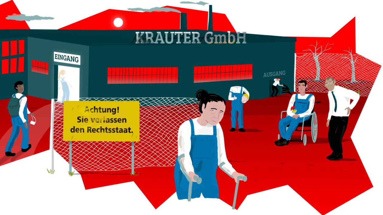 Illustration zur fehlenden Kontrolle des Staates beim Arbeitsschutz