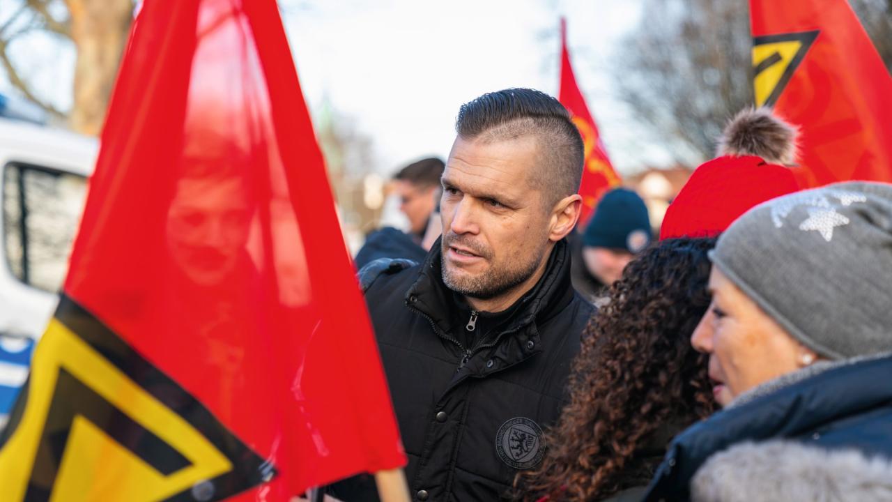 MircoThiel bei der Demo