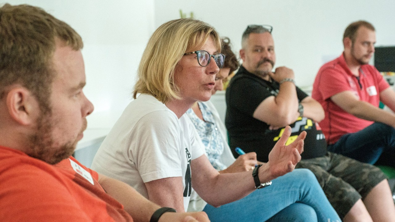 Bildungsteam an der Küste: Seminarsituation