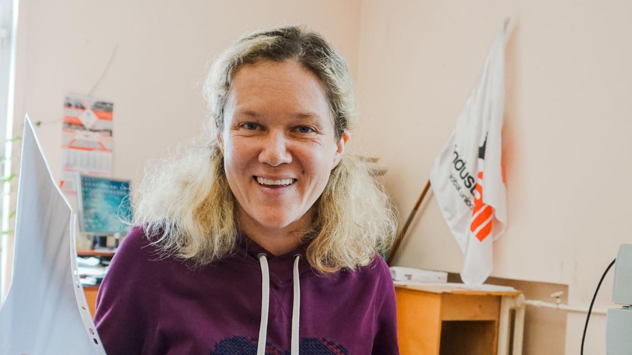 Liza Merljak, 41, arbeitet für die unabhängige Gewerkschaft in Belarus und organisiert den zivilen Widerstand gegen das Regime von Präsident Lukaschenko.