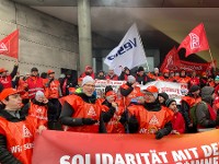 Streik-Demo vor Vestas-Zentrale in Dänemark
