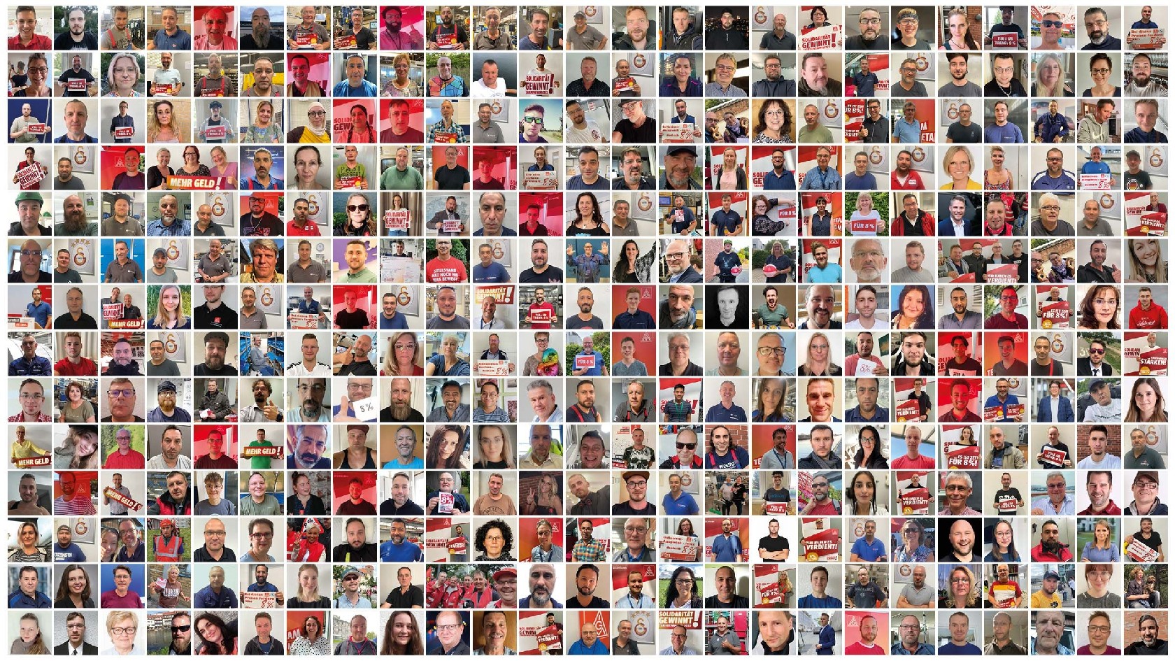 Fotoaktion „Gesicht zeigen!“ zur Metall-Tarifrunde 2022