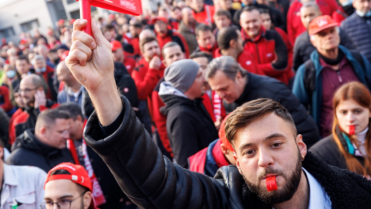 Warnstreik am 08.11.2022 in Neckarsulm