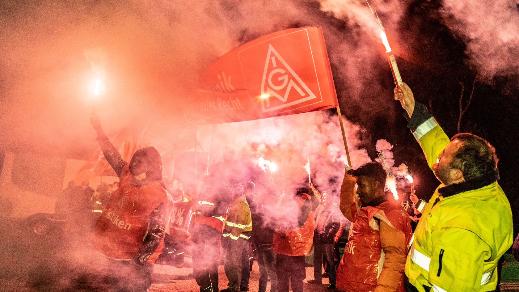 Warnstreik bei Continental in Rheinböllen