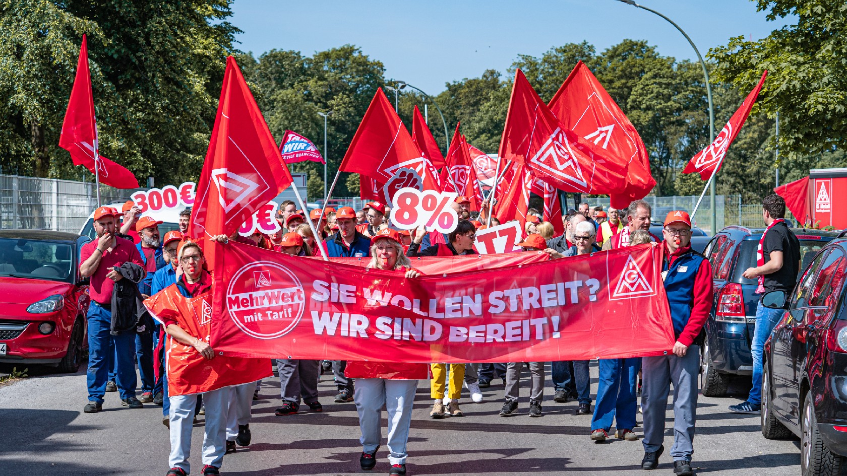 Warnstreik der Mewa-Beschäftigten in Bottrop am 1.6.2023