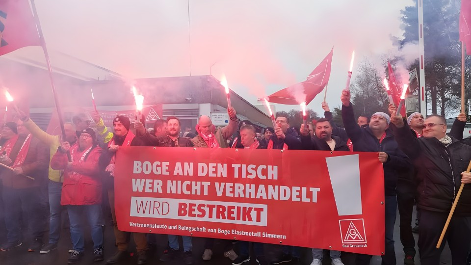 24-Stunden-Warnstreik bei Boge Rubber&Plastics in Simmern am 17. Dezember 2024
