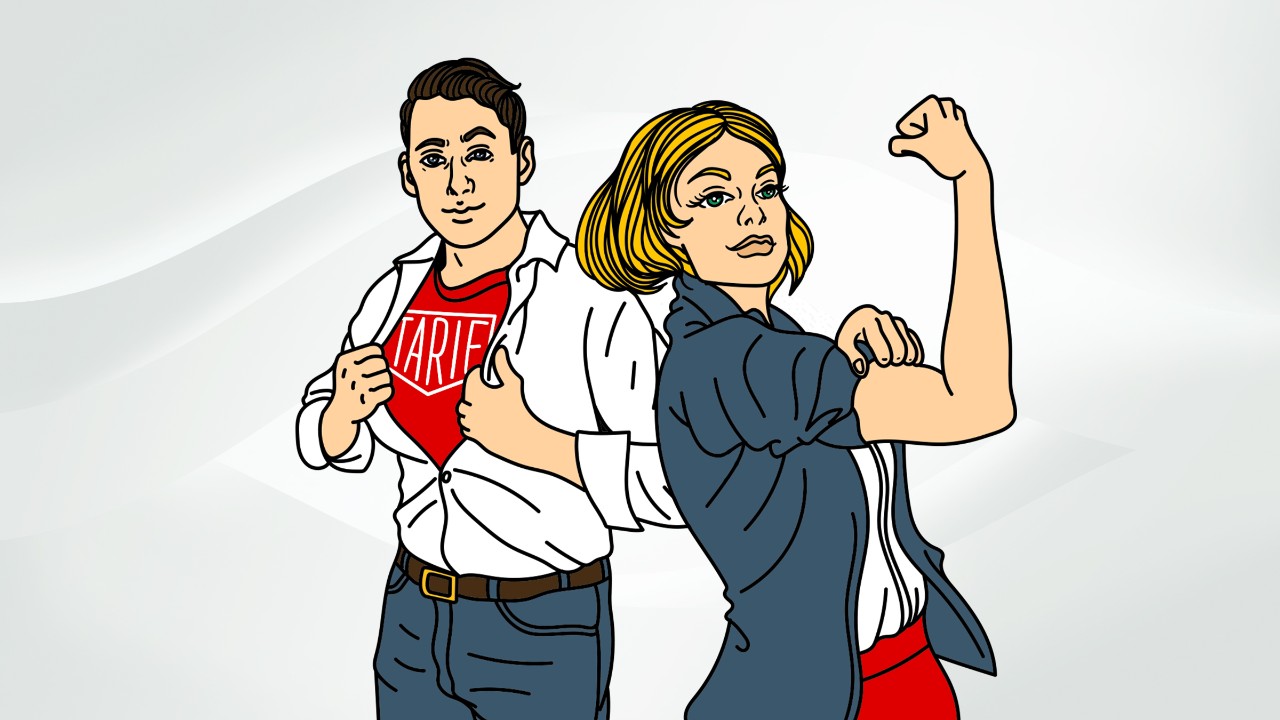 Illustration zum Thema Besser mit Tarif für Auszubildende und dual Studierende