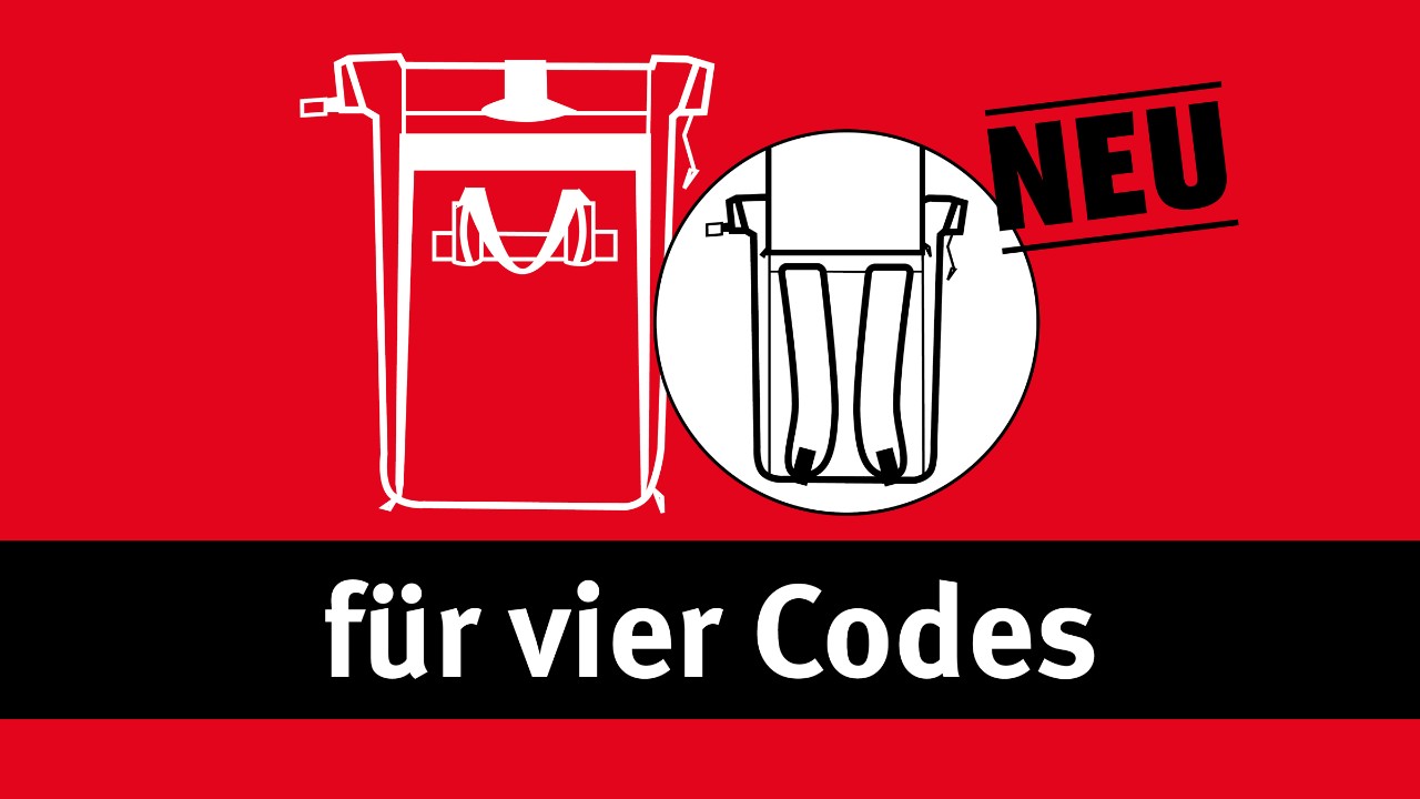 Illustration zur Mitgliederwerbeaktion: Für vier Codes kannst du einen Rucksack bestellen.