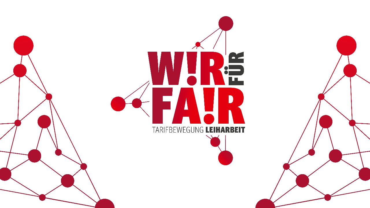 „W!R FÜR FA!R“ Tarifbewegung Leiharbeit 2025.