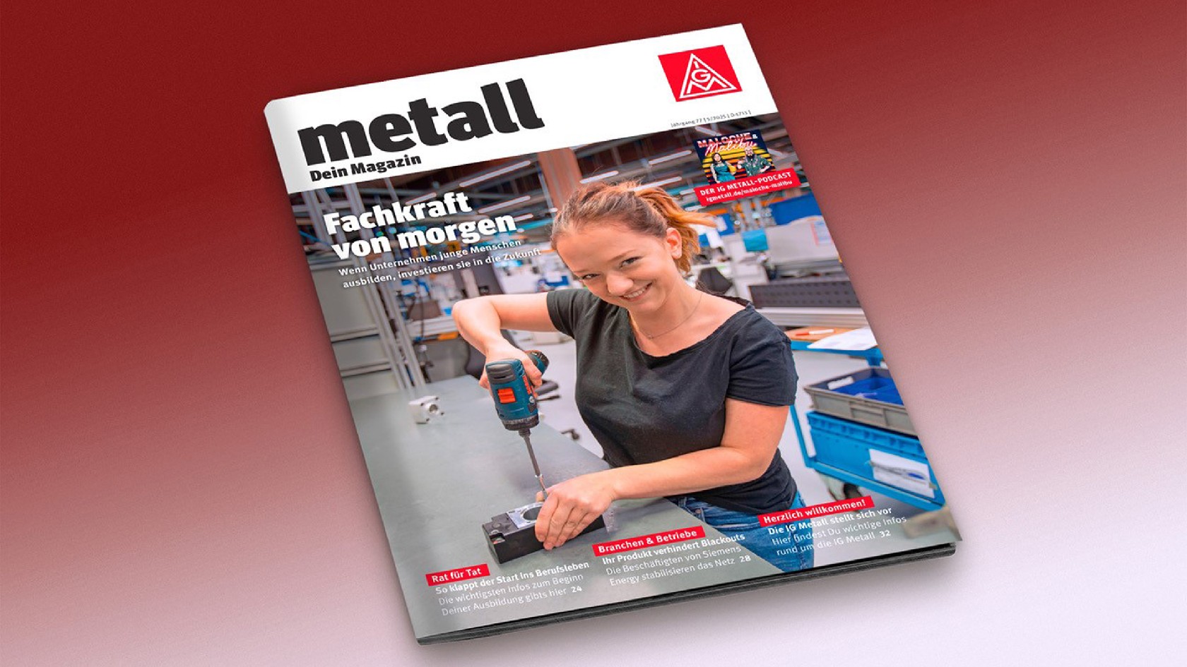 Cover des Mitgliedermagazins „metall“ Ausgabe 5/2025