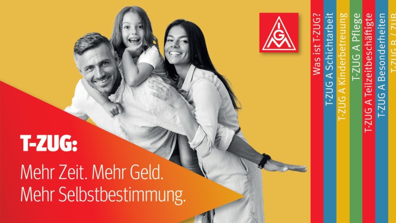 Cover der Broschüre „T-ZUG: Mehr Zeit. Mehr Geld. Mehr Selbstbestimmung“