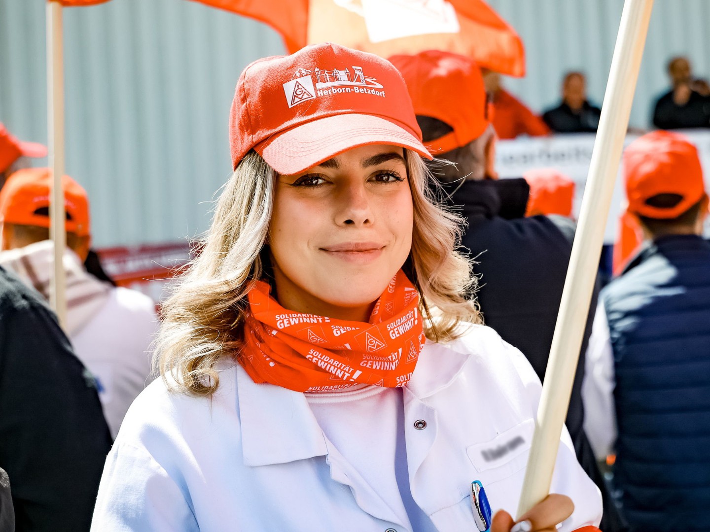 Beschäftigte auf einer Demonstration der IG Metall