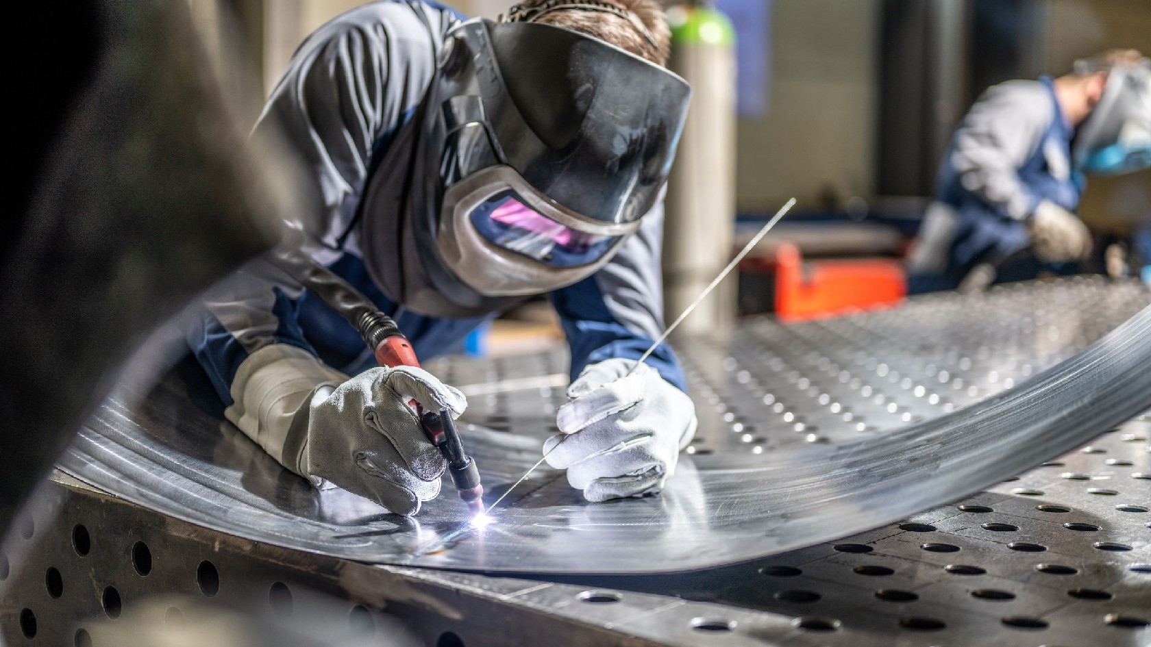 Schweißer in der Industrie