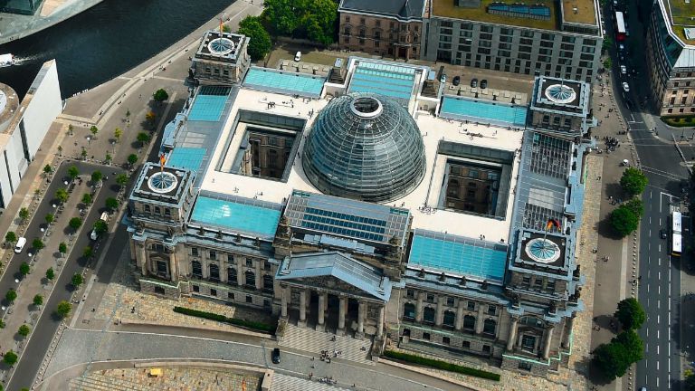 Bundestagsgebäude von oben