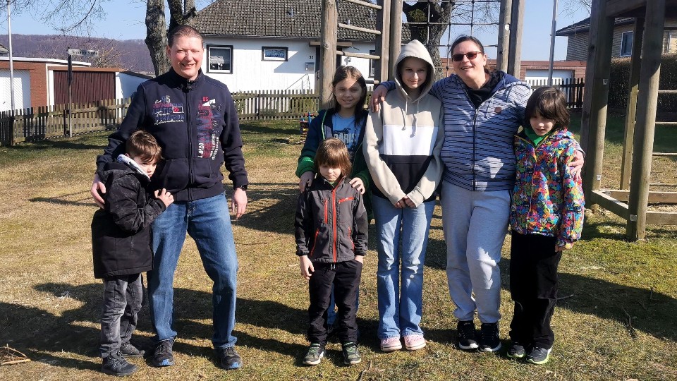 Geflüchtete Familie aus der Ukraine