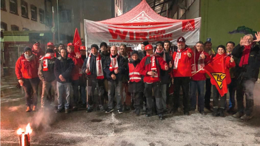 Warnstreik Gruppenbild Ideal Automotive