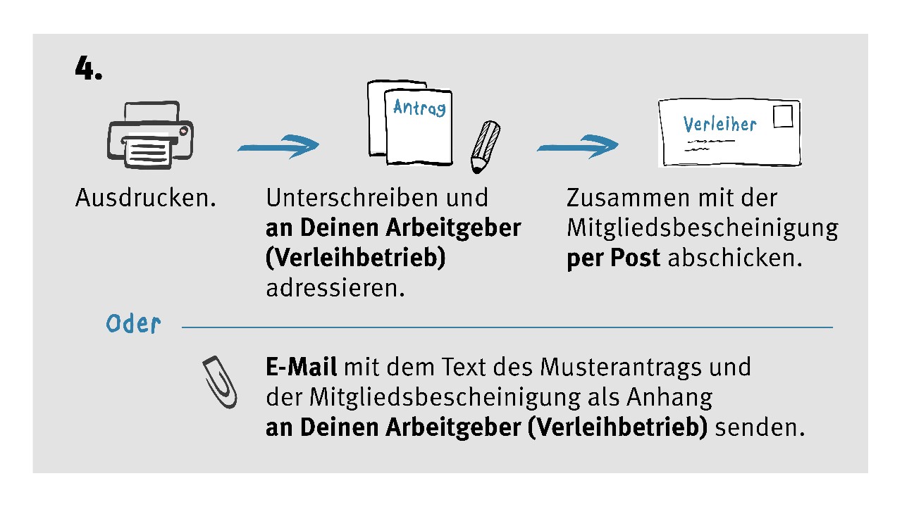 Antragstellung Mitgliedervorteil Leiharbeit (Kachel 3)