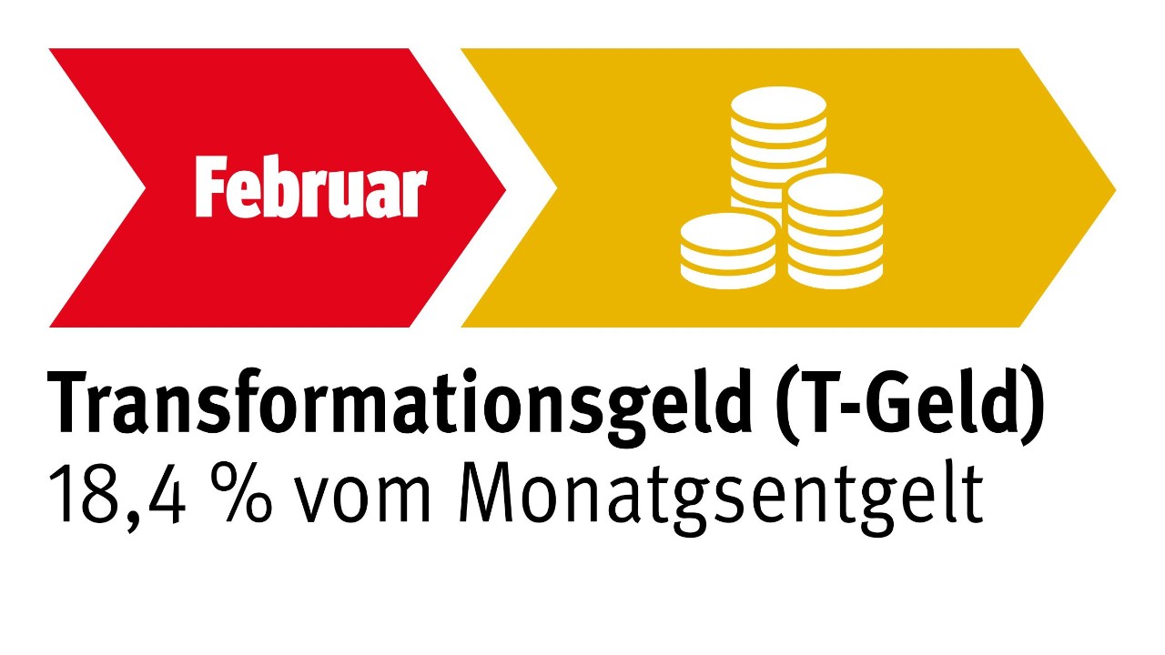 Grafik T-Geld in der Metall- und Elektroindustrie im Februar