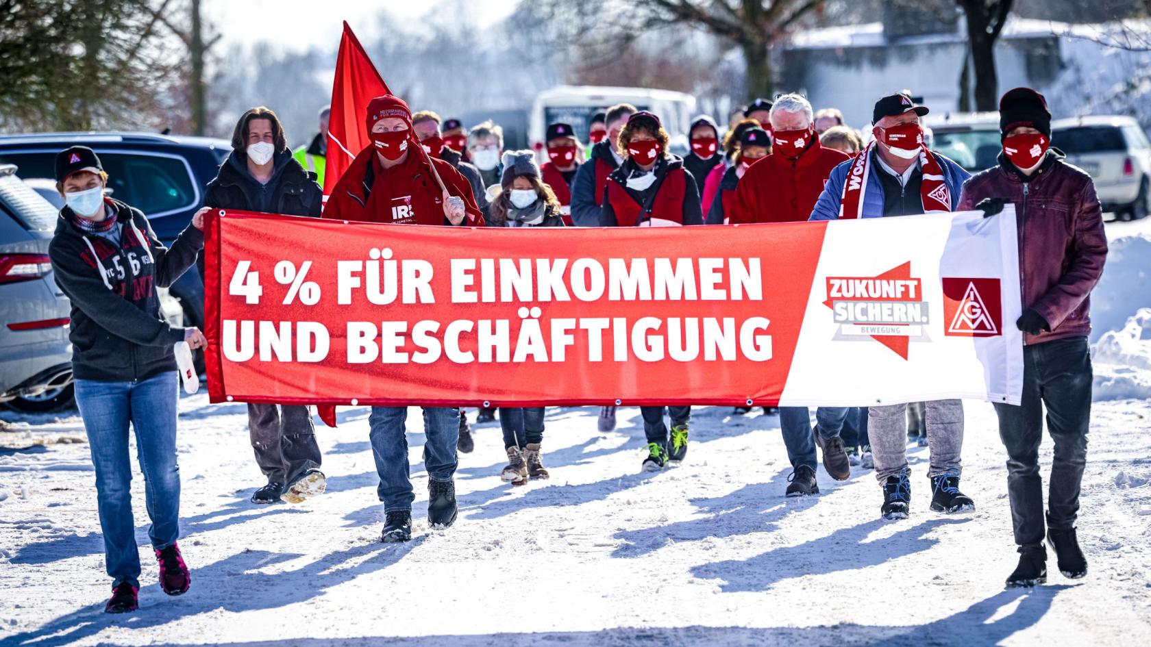 Tarifrunde Textil und Bekleidung, Warnstreik Ibena Bocholt NRW