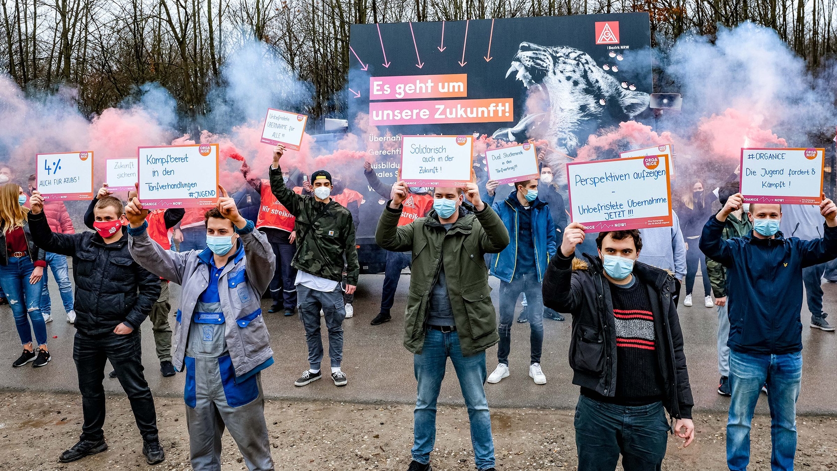 Warnstreikaktion Autokino in Gelsenkirchen