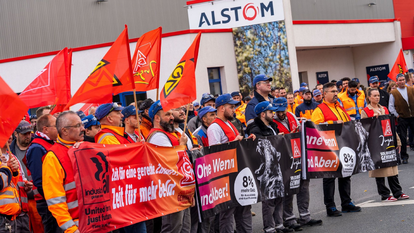 Warnstreikaktion Alstom in Salzgitter am 02.11.2022