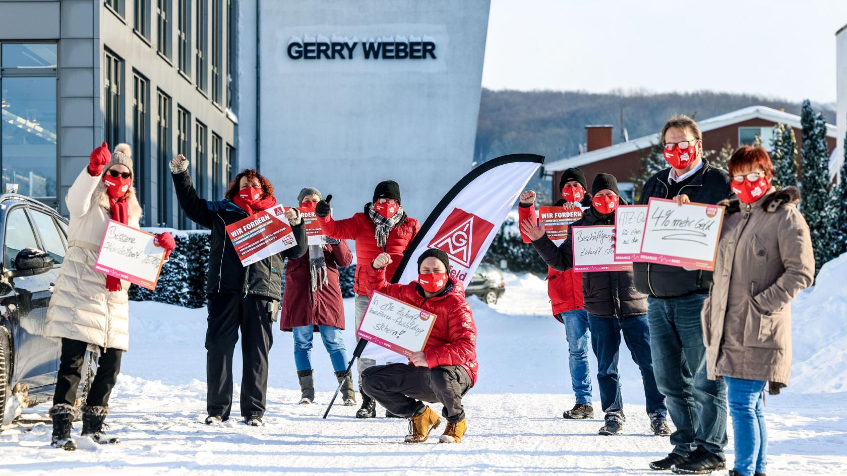 Warnstreik bei Gerry Weber, Bielefeld