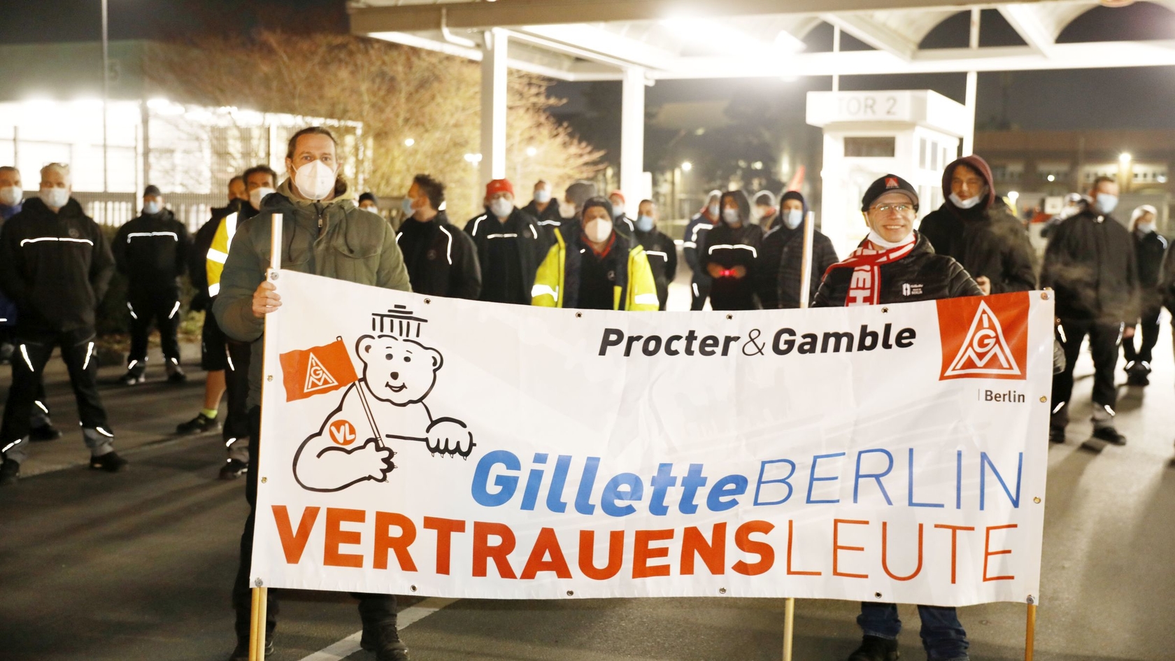 Warnstreikaktion Gilette Berlin