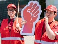 Warnstreik der MEWA-Beschäftigten in Rodgau am 2.6.2023