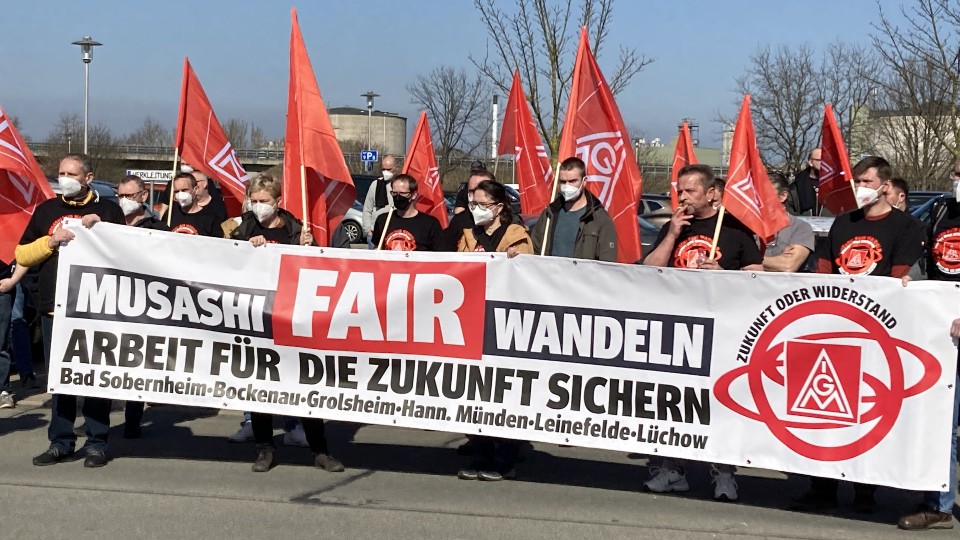 Warnstreik Musashi Luechow am 24.03.2022