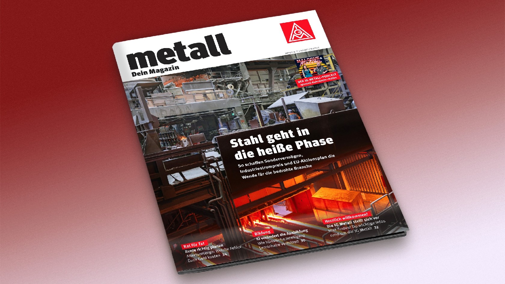 Cover des Mitgliedermagazins „Metall“, Ausgabe 4/2025