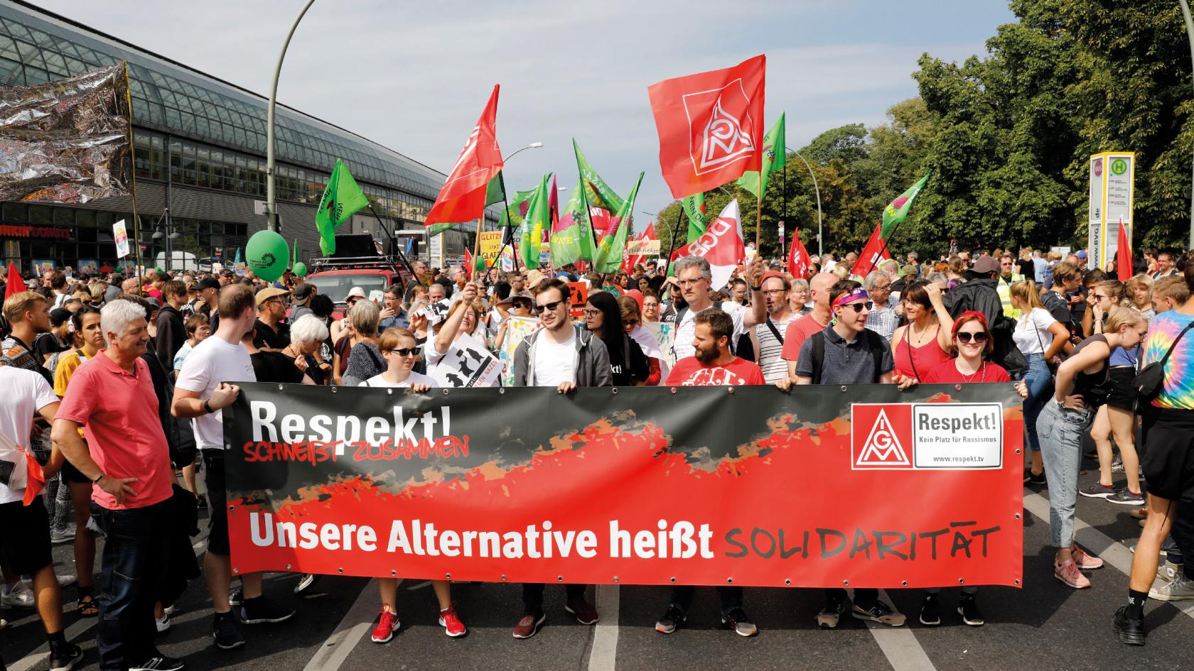 Protest gegen rechts