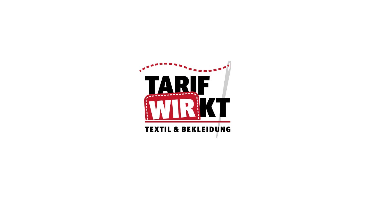 Logo Tarif wirkt - Tarifrunde Textil-Bekleidung West 2023 schwarz/rot